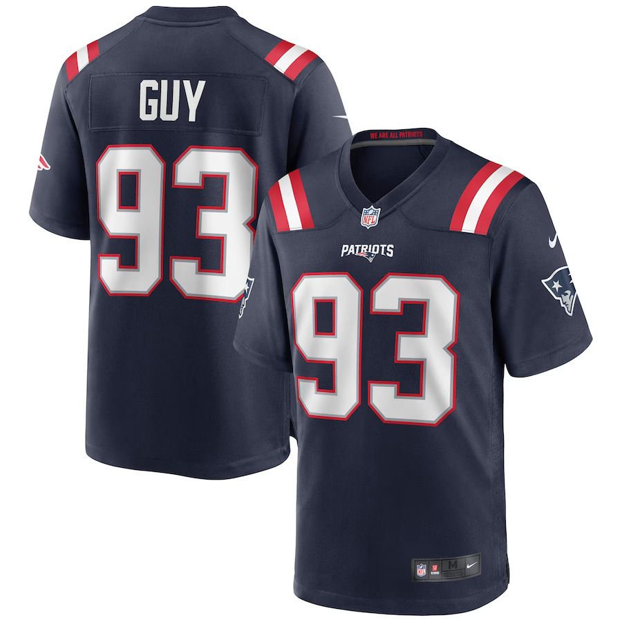 Men New England Patriots #93 Lawrence Guy Nike Navy Game NFL Jersey->women nfl jersey->Women Jersey